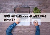 网站建设实训报告3000（网站建设实训报告3000字）