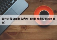 软件开发公司起名大全（软件开发公司起名大全）