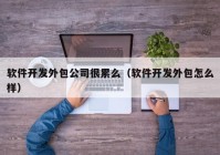 软件开发外包公司很累么（软件开发外包怎么样）