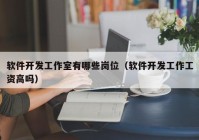 软件开发工作室有哪些岗位（软件开发工作工资高吗）