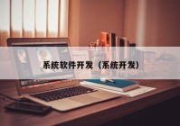 系统软件开发（系统开发）