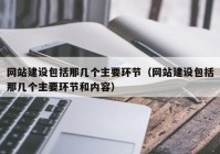 网站建设包括那几个主要环节（网站建设包括那几个主要环节和内容）